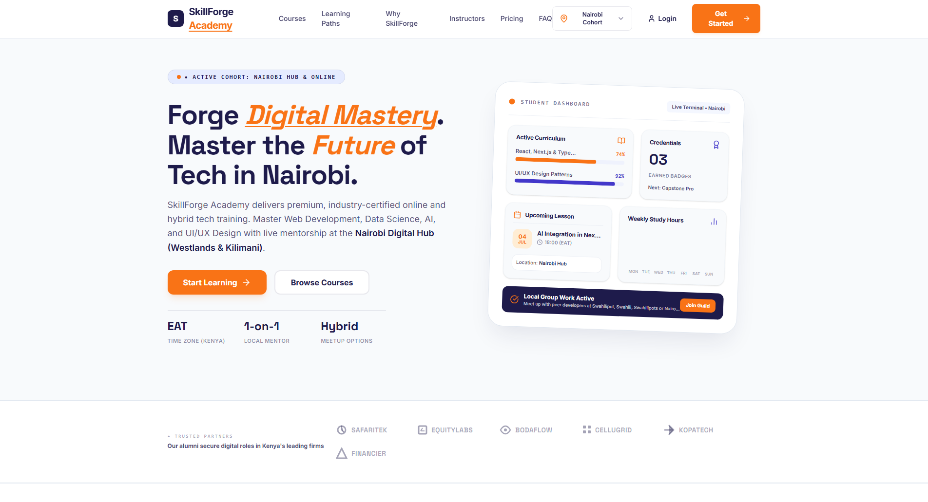 SkillForge Academy – Online Learning Platform Landing Page
