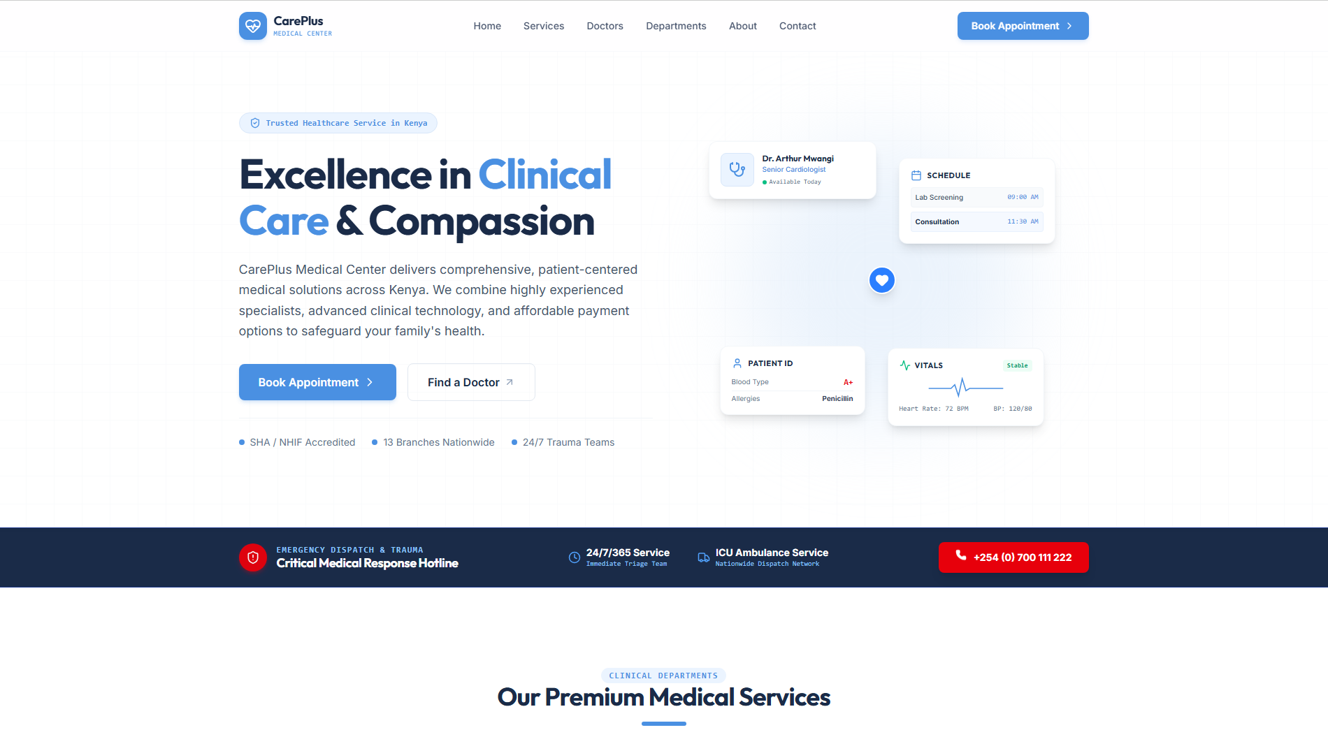 CarePlus Medical Center – Healthcare & Medical Landing Page