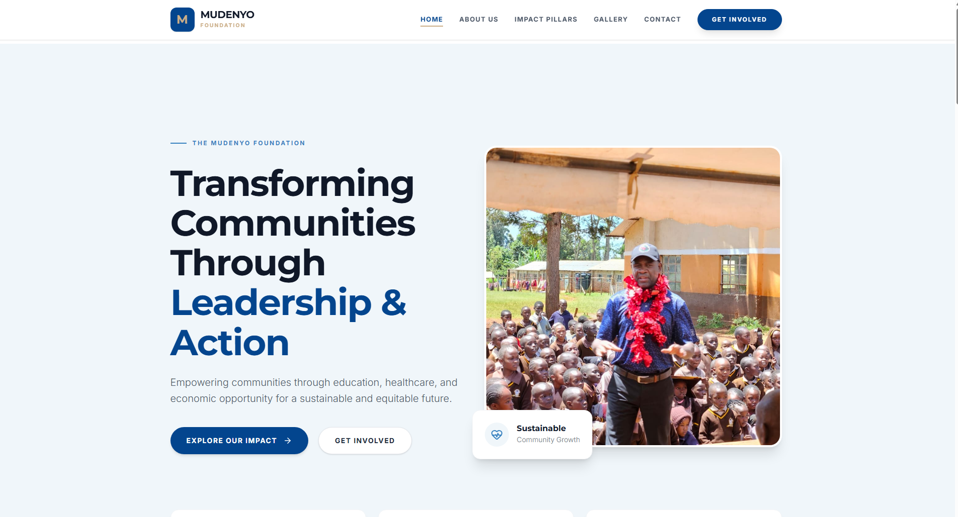 Mudenyo Foundation – Community Impact & Non-Profit Website