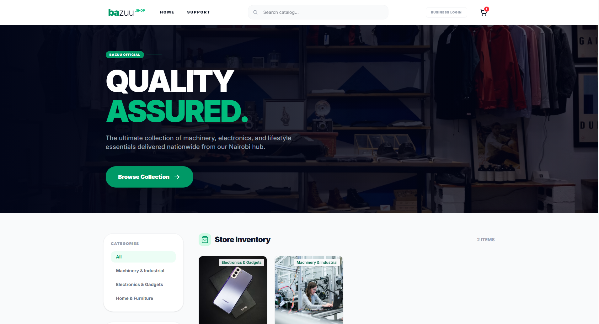 Bazuu – Modern E-Commerce Store